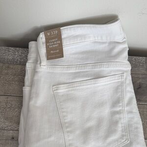 Madewell White High-Rise Skinny Jeans